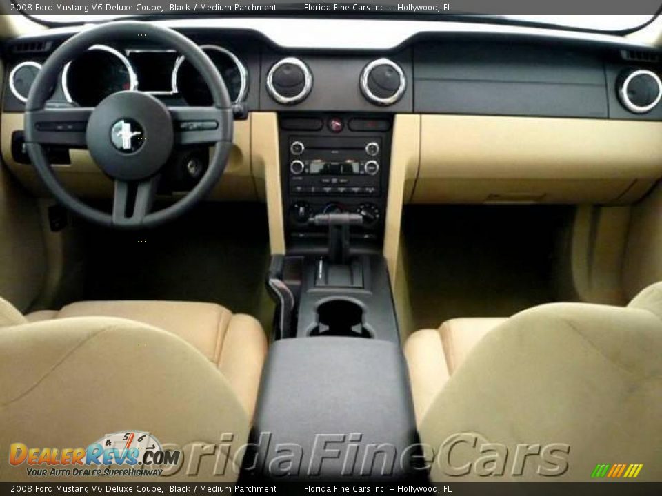 2008 Ford Mustang V6 Deluxe Coupe Black / Medium Parchment Photo #15