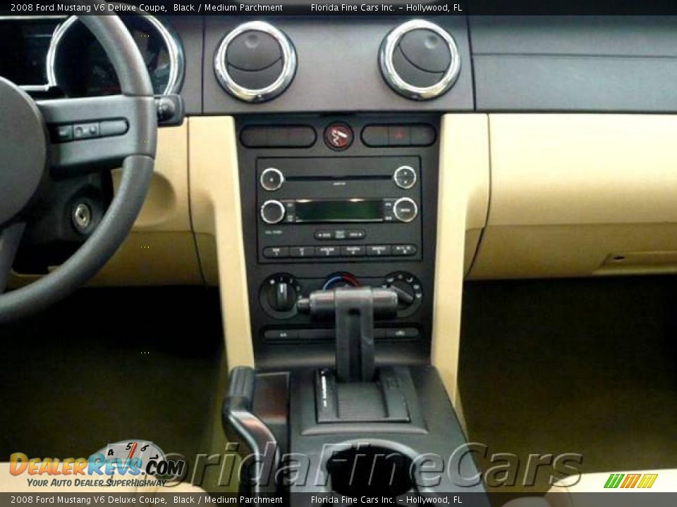 2008 Ford Mustang V6 Deluxe Coupe Black / Medium Parchment Photo #17