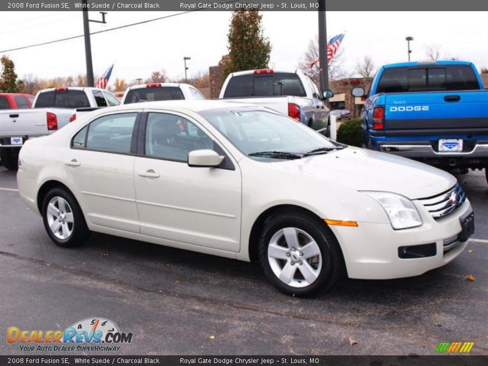 2008 Ford Fusion SE White Suede / Charcoal Black Photo #2