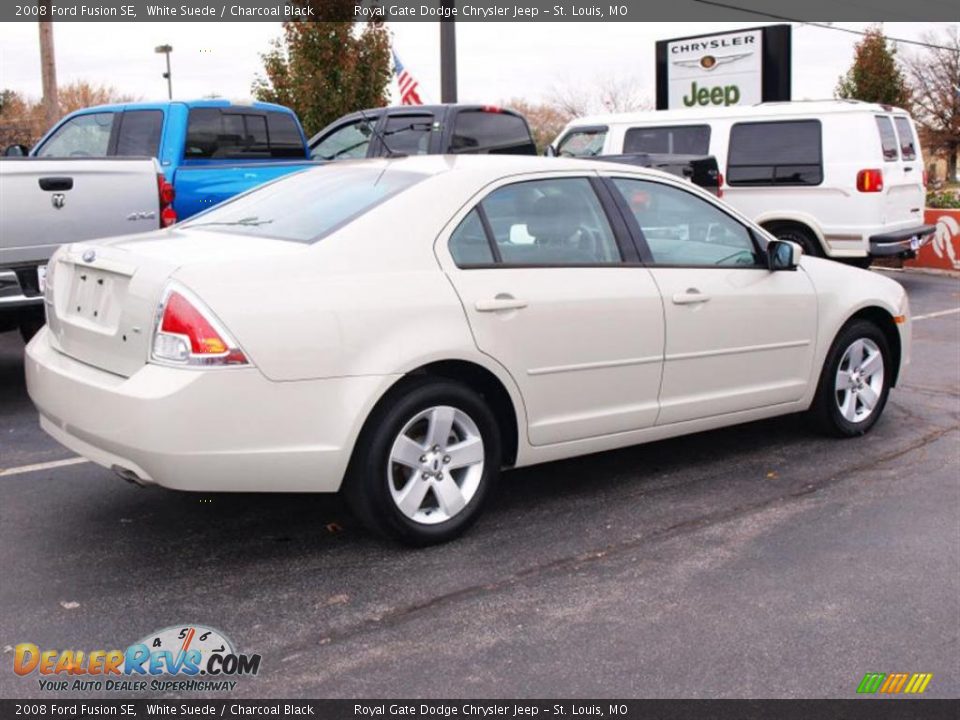 2008 Ford Fusion SE White Suede / Charcoal Black Photo #3