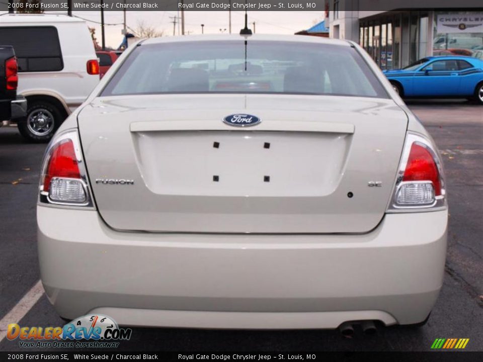 2008 Ford Fusion SE White Suede / Charcoal Black Photo #6