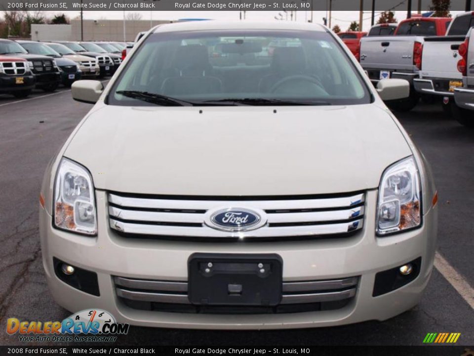 2008 Ford Fusion SE White Suede / Charcoal Black Photo #8