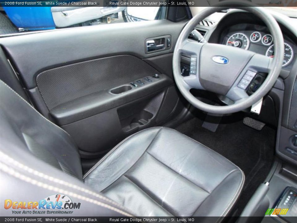 2008 Ford Fusion SE White Suede / Charcoal Black Photo #11
