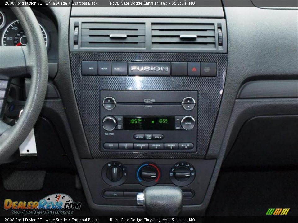 2008 Ford Fusion SE White Suede / Charcoal Black Photo #12