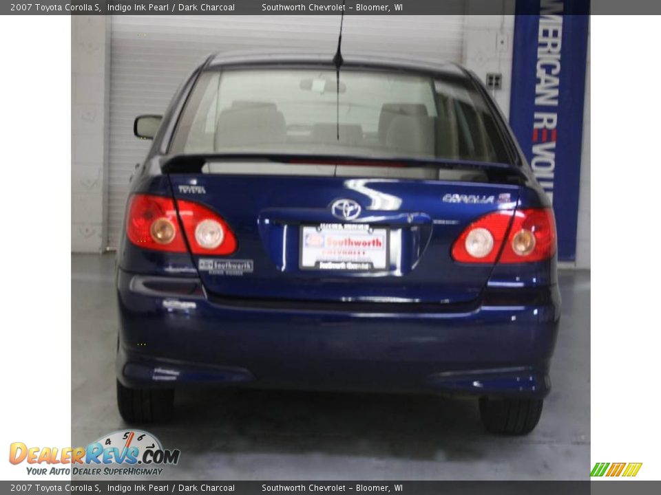 2007 Toyota Corolla S Indigo Ink Pearl / Dark Charcoal Photo #3