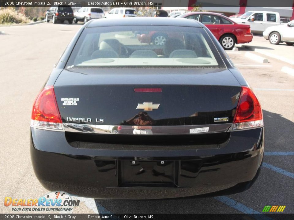 2008 Chevrolet Impala LS Black / Gray Photo #7