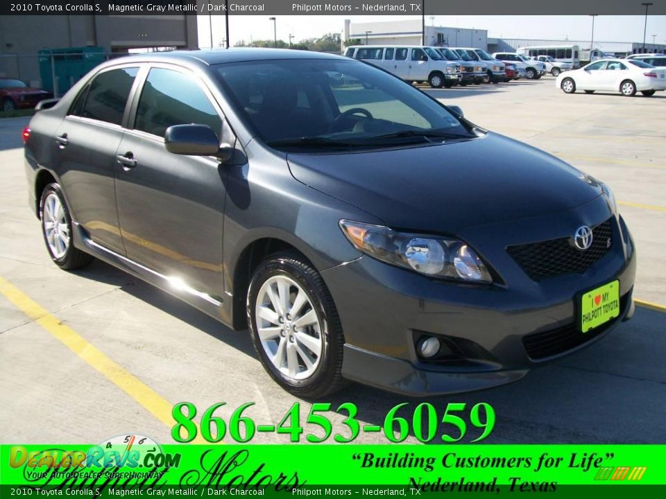 2010 Toyota Corolla S Magnetic Gray Metallic / Dark Charcoal Photo #1
