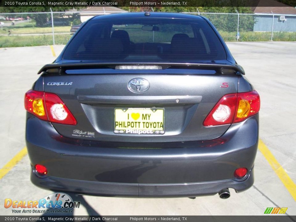 2010 Toyota Corolla S Magnetic Gray Metallic / Dark Charcoal Photo #4