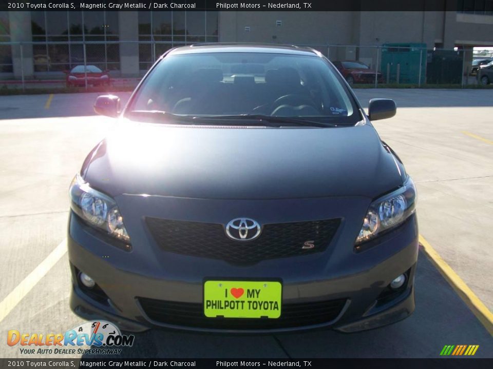2010 Toyota Corolla S Magnetic Gray Metallic / Dark Charcoal Photo #8