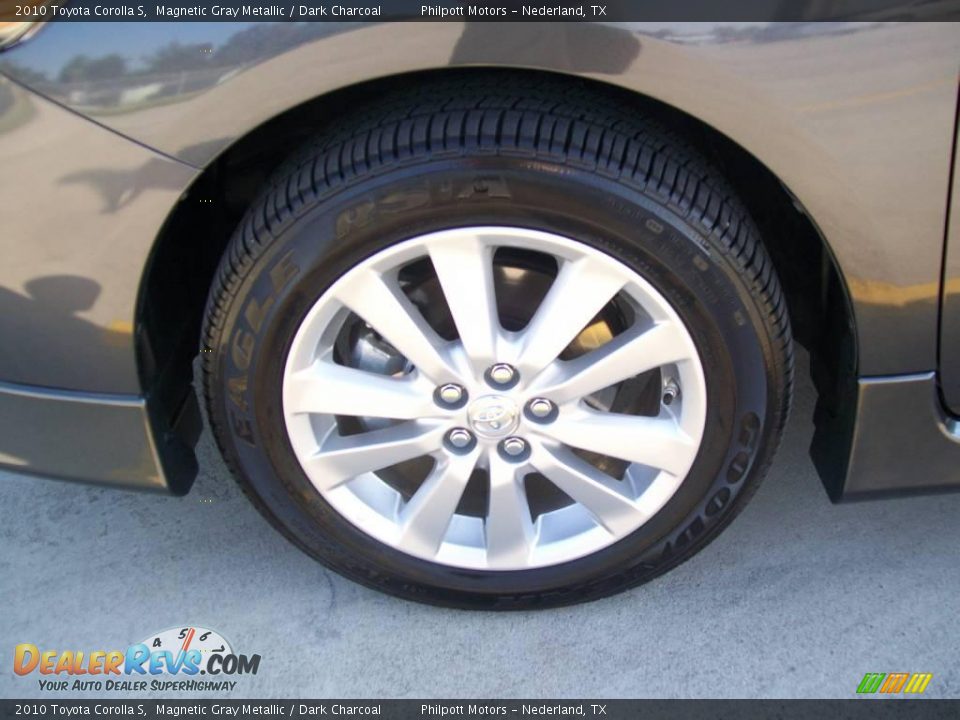 2010 Toyota Corolla S Magnetic Gray Metallic / Dark Charcoal Photo #12