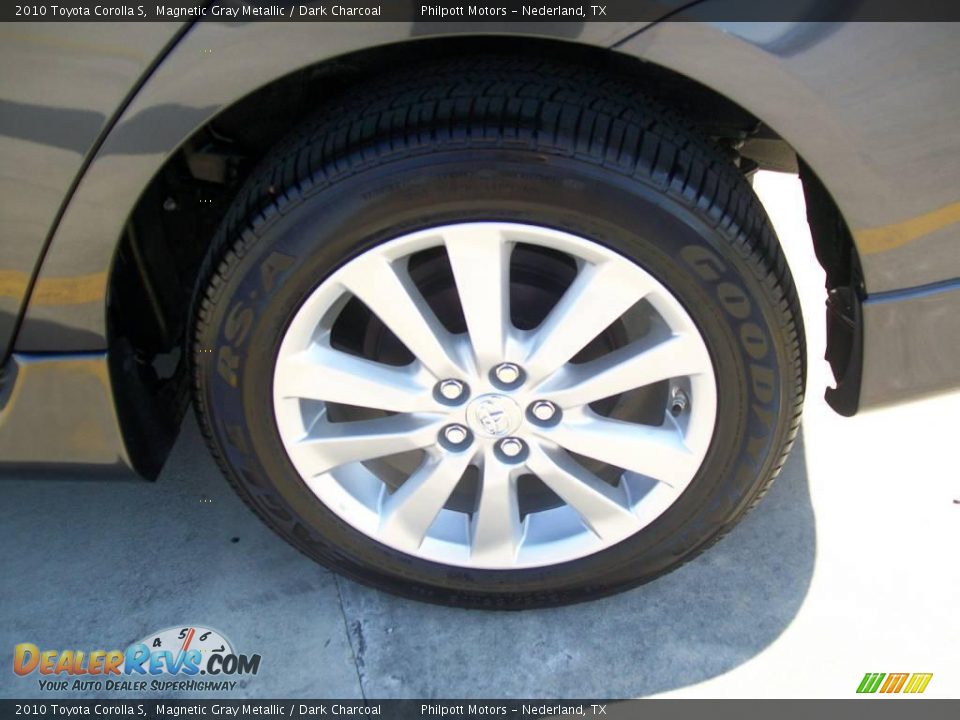 2010 Toyota Corolla S Magnetic Gray Metallic / Dark Charcoal Photo #15