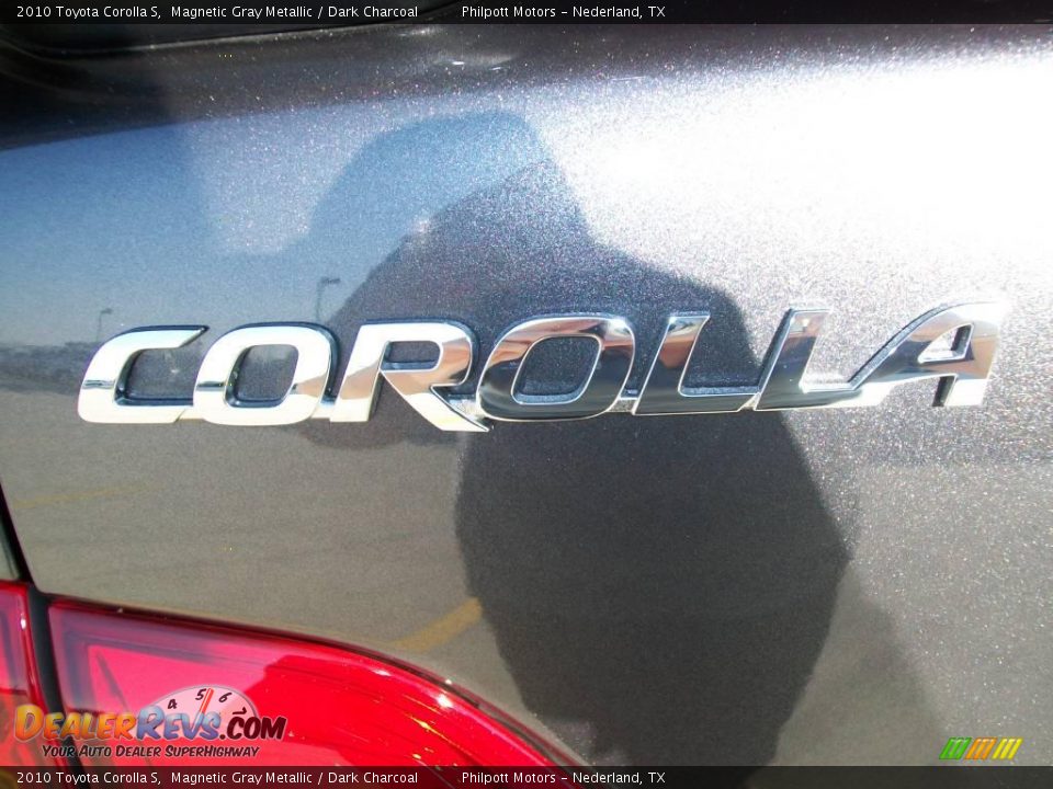 2010 Toyota Corolla S Magnetic Gray Metallic / Dark Charcoal Photo #17