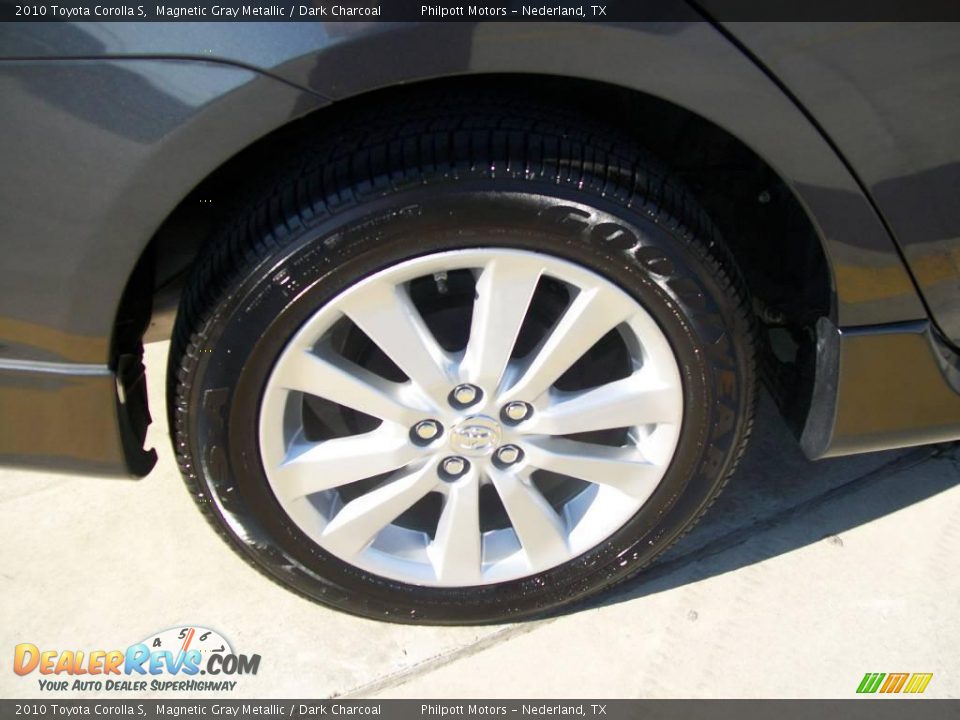 2010 Toyota Corolla S Magnetic Gray Metallic / Dark Charcoal Photo #18