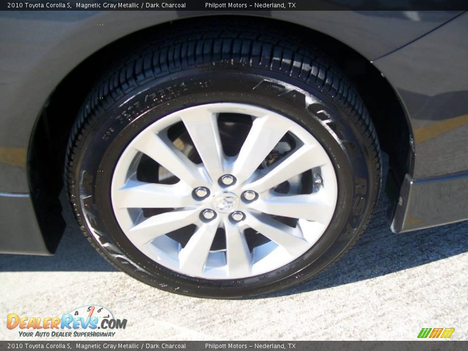 2010 Toyota Corolla S Magnetic Gray Metallic / Dark Charcoal Photo #19