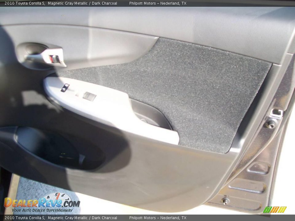 2010 Toyota Corolla S Magnetic Gray Metallic / Dark Charcoal Photo #22