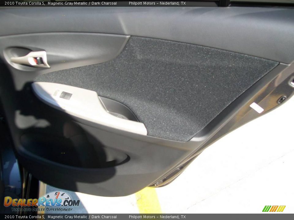 2010 Toyota Corolla S Magnetic Gray Metallic / Dark Charcoal Photo #25