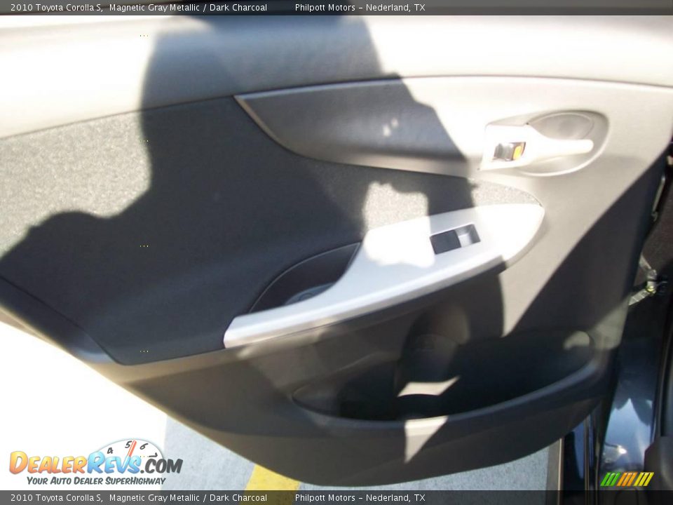 2010 Toyota Corolla S Magnetic Gray Metallic / Dark Charcoal Photo #29