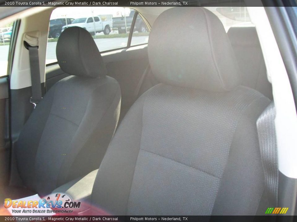 2010 Toyota Corolla S Magnetic Gray Metallic / Dark Charcoal Photo #34