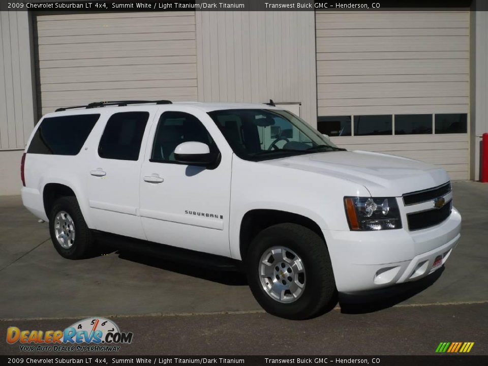 2009 Chevrolet Suburban LT 4x4 Summit White / Light Titanium/Dark Titanium Photo #1