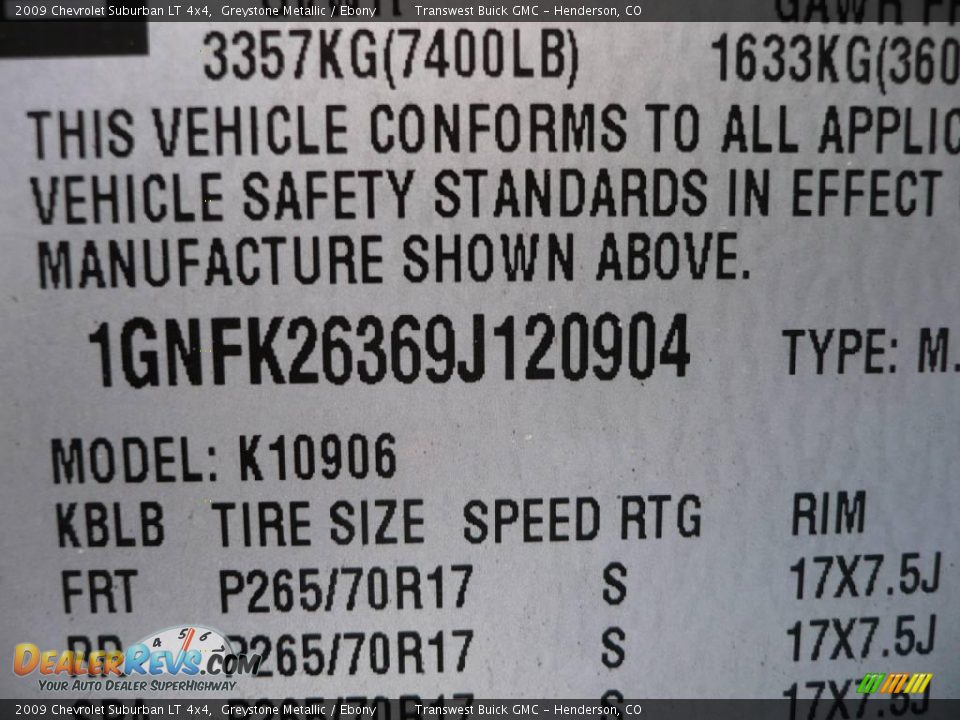 2009 Chevrolet Suburban LT 4x4 Greystone Metallic / Ebony Photo #34