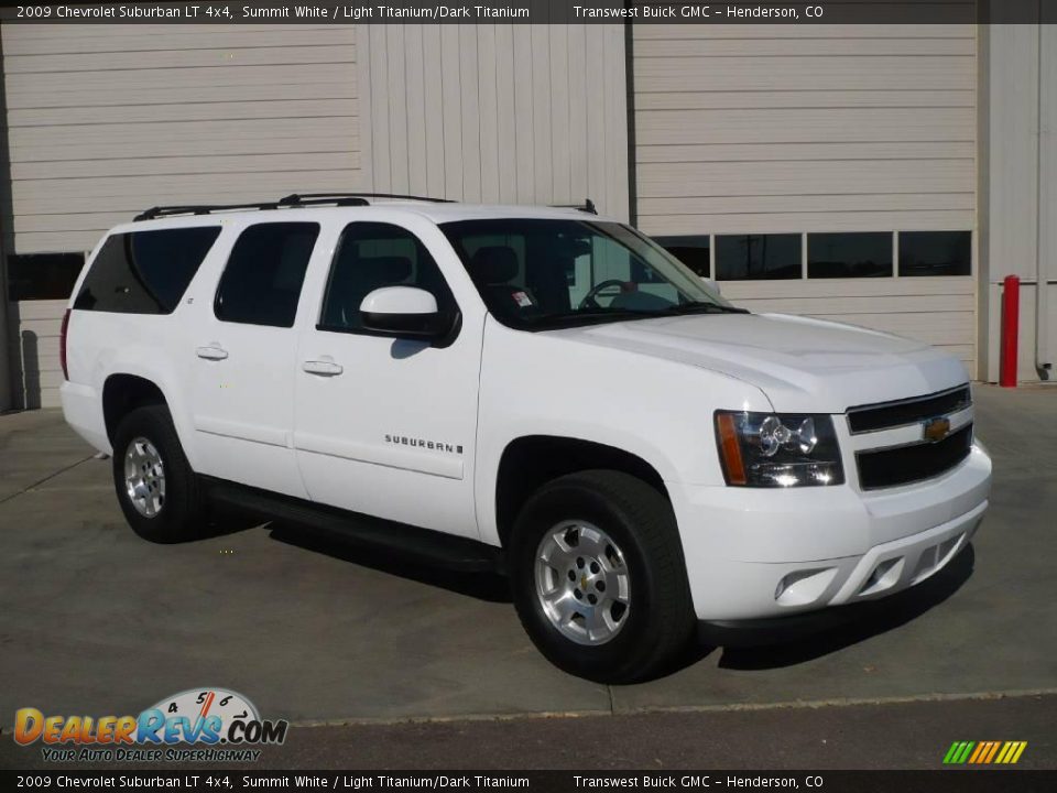 2009 Chevrolet Suburban LT 4x4 Summit White / Light Titanium/Dark Titanium Photo #1