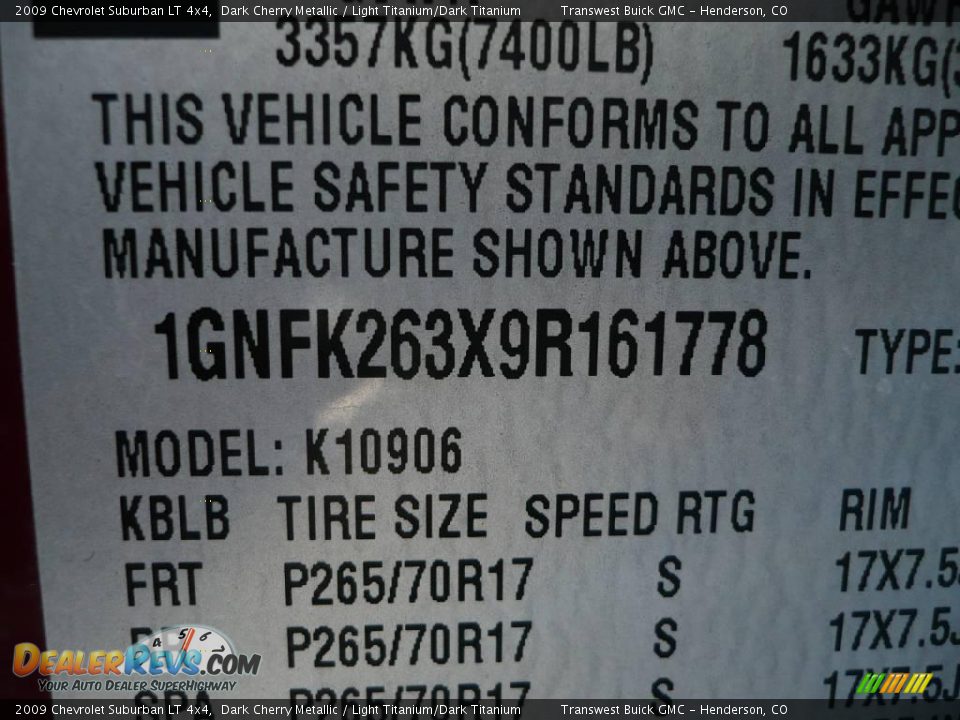 2009 Chevrolet Suburban LT 4x4 Dark Cherry Metallic / Light Titanium/Dark Titanium Photo #33