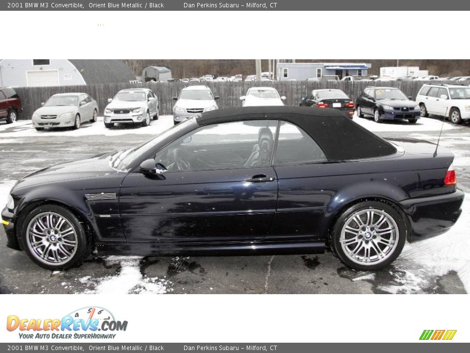 2001 BMW M3 Convertible Orient Blue Metallic / Black Photo #8