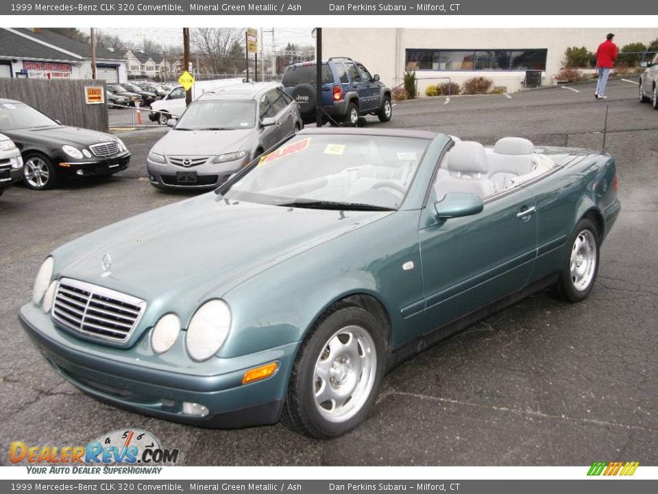 1999 Mercedes-Benz CLK 320 Convertible Mineral Green Metallic / Ash Photo #1