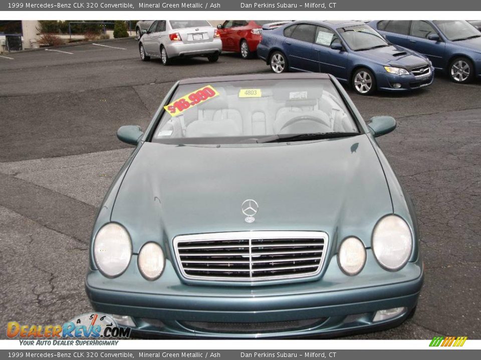 1999 Mercedes-Benz CLK 320 Convertible Mineral Green Metallic / Ash Photo #2