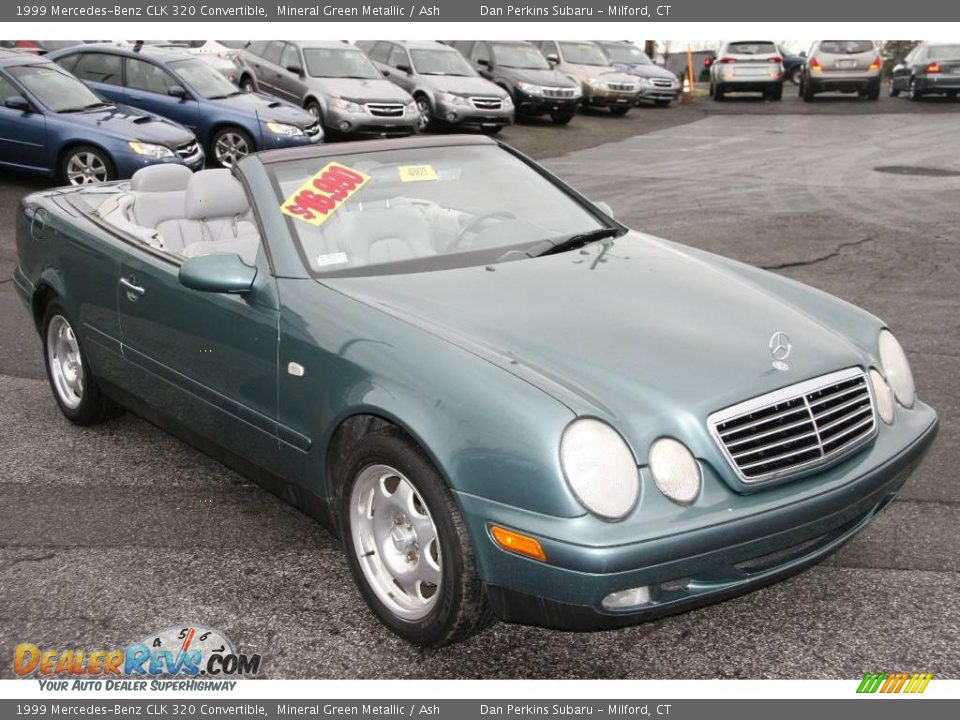 1999 Mercedes-Benz CLK 320 Convertible Mineral Green Metallic / Ash Photo #3