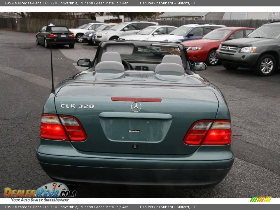 1999 Mercedes-Benz CLK 320 Convertible Mineral Green Metallic / Ash Photo #6