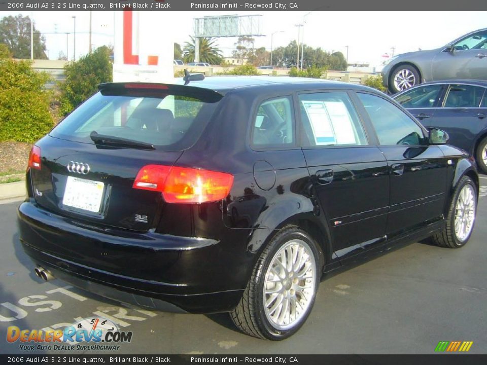 2006 Audi A3 3.2 S Line quattro Brilliant Black / Black Photo #4