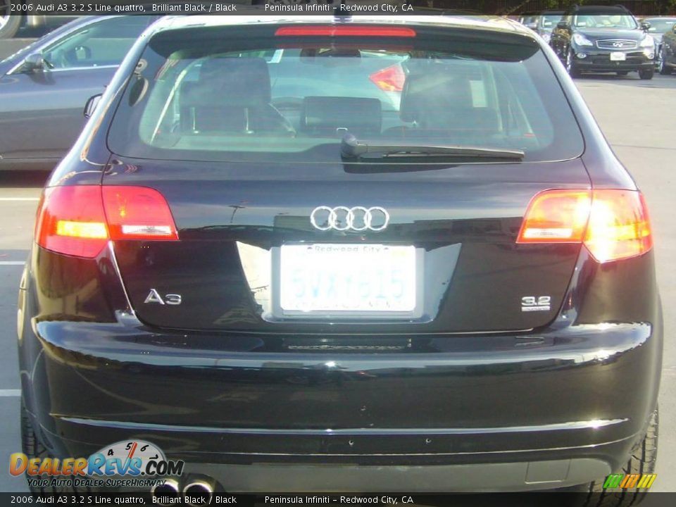 2006 Audi A3 3.2 S Line quattro Brilliant Black / Black Photo #5