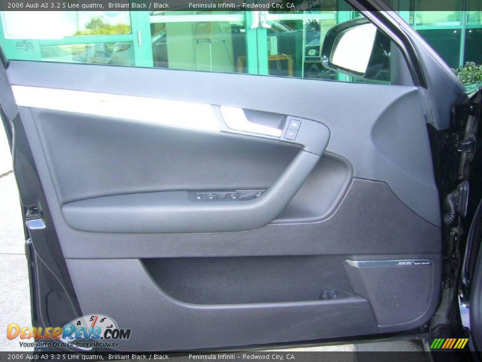 2006 Audi A3 3.2 S Line quattro Brilliant Black / Black Photo #10