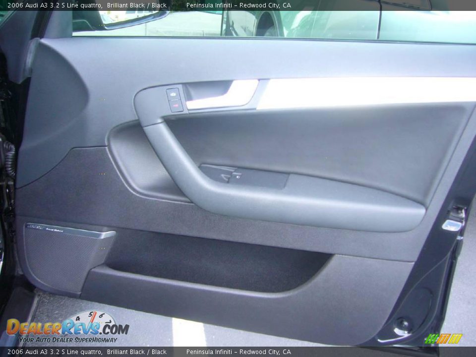 2006 Audi A3 3.2 S Line quattro Brilliant Black / Black Photo #12