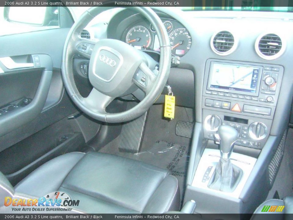 2006 Audi A3 3.2 S Line quattro Brilliant Black / Black Photo #13
