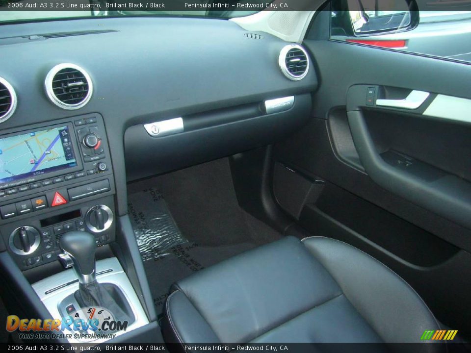 2006 Audi A3 3.2 S Line quattro Brilliant Black / Black Photo #14