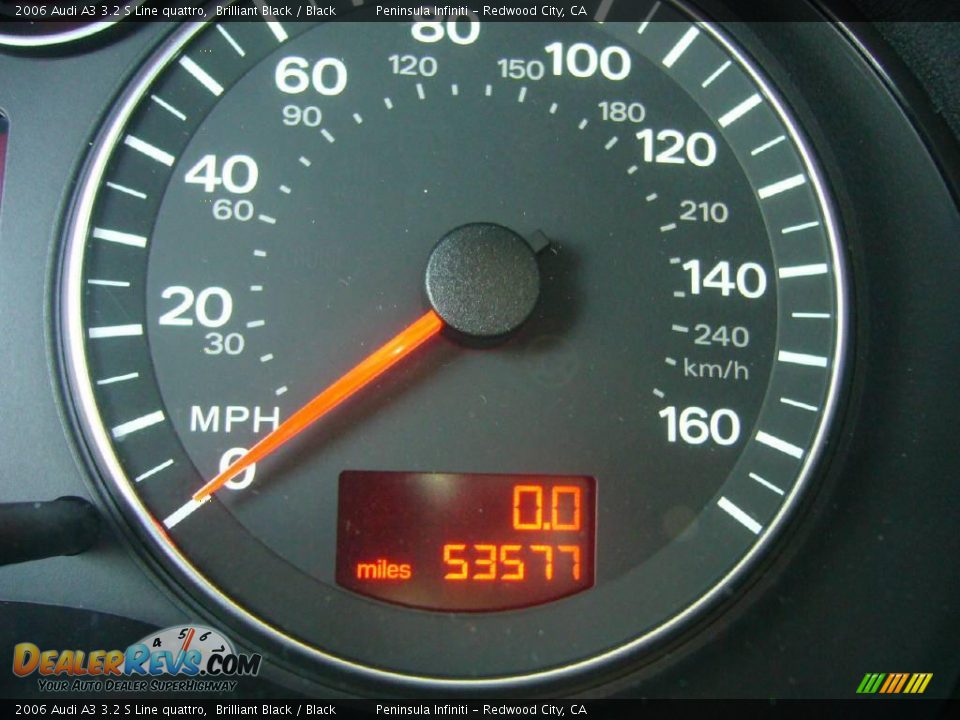2006 Audi A3 3.2 S Line quattro Brilliant Black / Black Photo #15