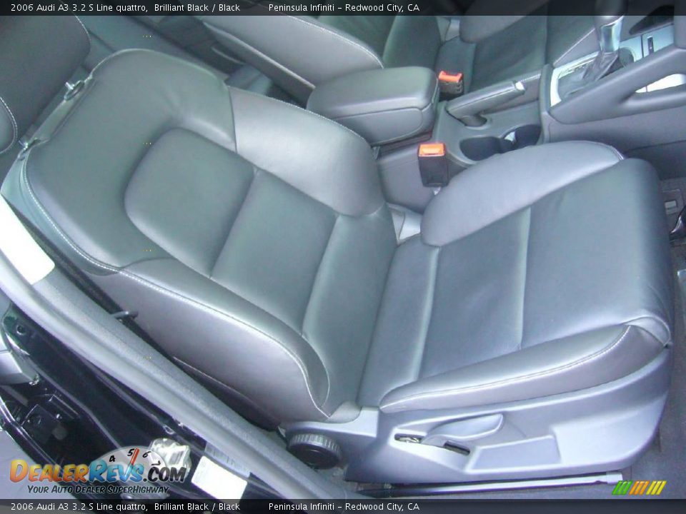 2006 Audi A3 3.2 S Line quattro Brilliant Black / Black Photo #20