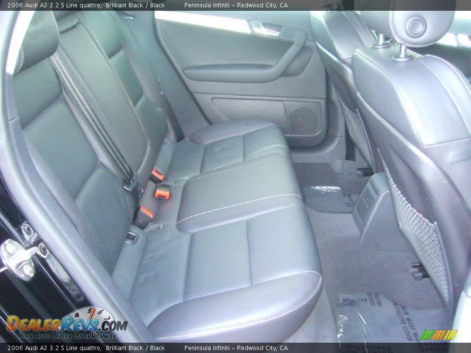 2006 Audi A3 3.2 S Line quattro Brilliant Black / Black Photo #21