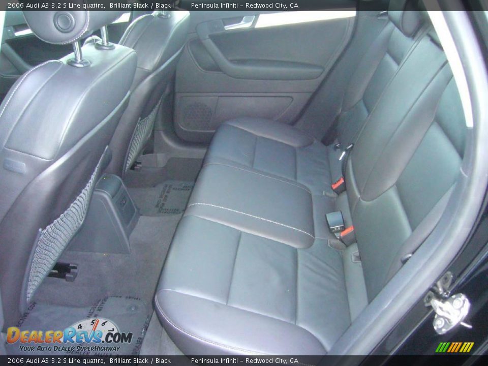 2006 Audi A3 3.2 S Line quattro Brilliant Black / Black Photo #22