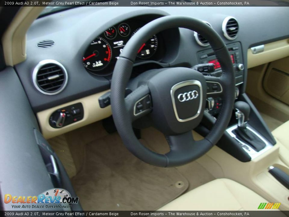 2009 Audi A3 2.0T Meteor Grey Pearl Effect / Cardamom Beige Photo #11