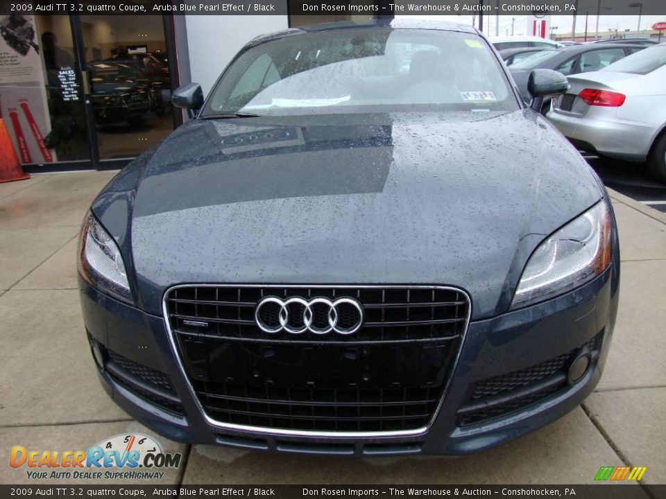 2009 Audi TT 3.2 quattro Coupe Aruba Blue Pearl Effect / Black Photo #3