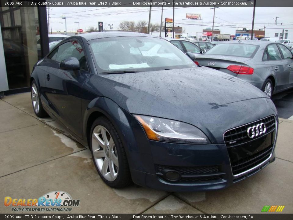 2009 Audi TT 3.2 quattro Coupe Aruba Blue Pearl Effect / Black Photo #4