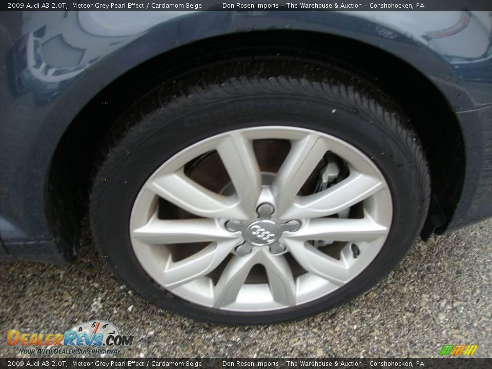 2009 Audi A3 2.0T Meteor Grey Pearl Effect / Cardamom Beige Photo #25
