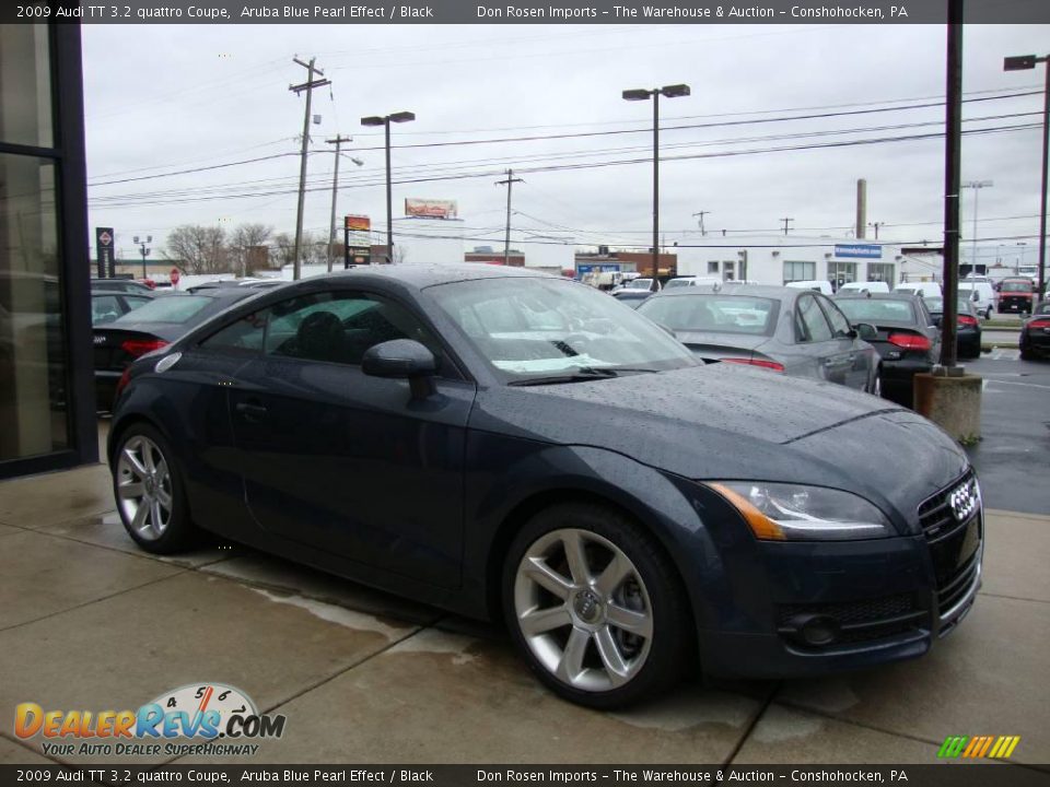 2009 Audi TT 3.2 quattro Coupe Aruba Blue Pearl Effect / Black Photo #5