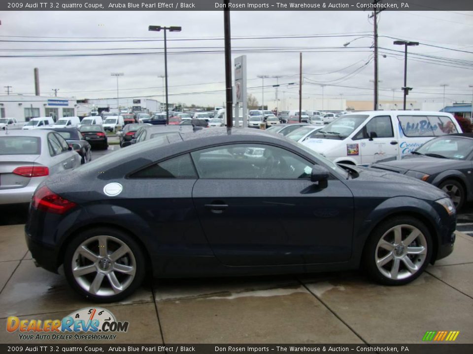 2009 Audi TT 3.2 quattro Coupe Aruba Blue Pearl Effect / Black Photo #6