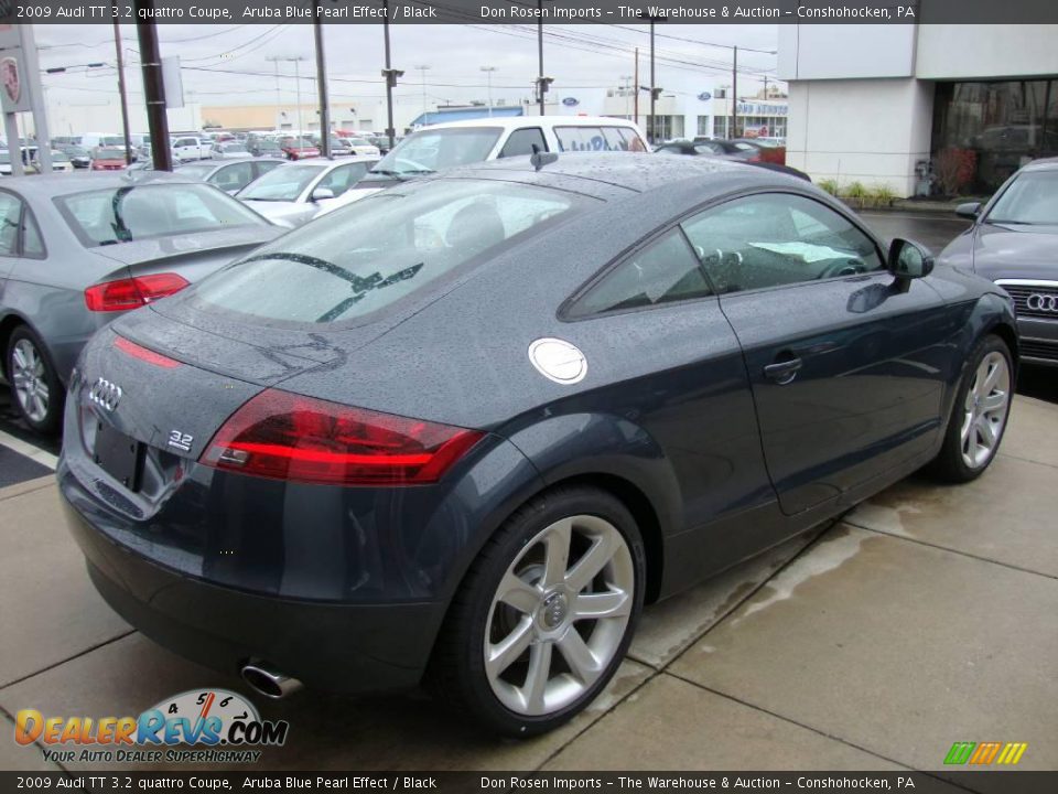 2009 Audi TT 3.2 quattro Coupe Aruba Blue Pearl Effect / Black Photo #7
