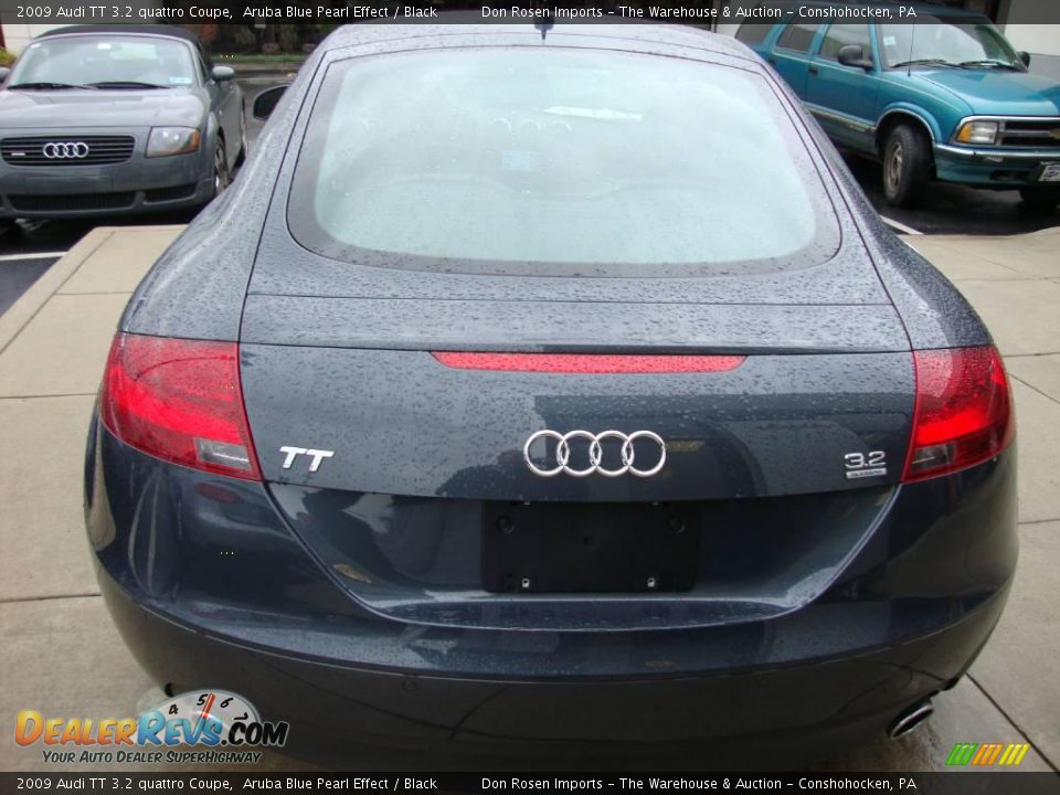 2009 Audi TT 3.2 quattro Coupe Aruba Blue Pearl Effect / Black Photo #8
