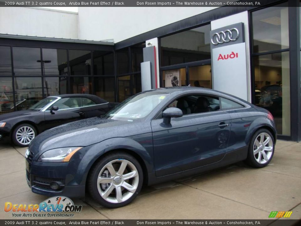 2009 Audi TT 3.2 quattro Coupe Aruba Blue Pearl Effect / Black Photo #10
